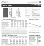 JA 565W MBB Half-Cell Module Monocrystalline Panel JAM72S30-565/LR