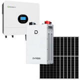 6KW MPPT Growatt Dyness 5.12 Lithium Battery Combo Backup Power Kit 6x Solar 460w Solar Panels Mono