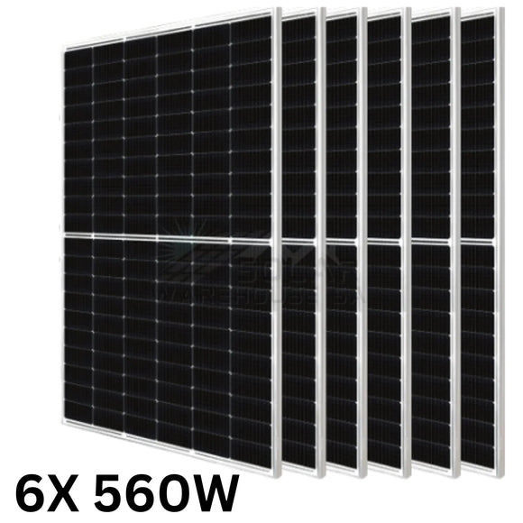 Megatron 560w Tier 1 Mono Solar Panel HZS-560W (6X PACK)