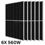 Megatron 560w Tier 1 Mono Solar Panel HZS-560W (6X PACK)