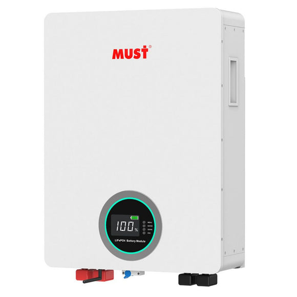Must 51.2v 100ah 5.12kWh Lithium Battery LP1600 Wall-Mounted Wifi
