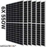 Megatron 550w Tier 1 Mono Solar Panel HZS-550W (6X PACK)