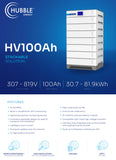 Hubble HV Battery HV100AH (61kwh) High Voltage Battery Stackable