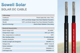 Solar Panel Solar PV Extension DC Cable 6mm Sowell Tinned Copper Alloy (TCA)