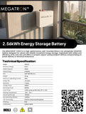 Megatron 25.6v 100Ah 2.56 kWh Lithium Battery HN2.5-A