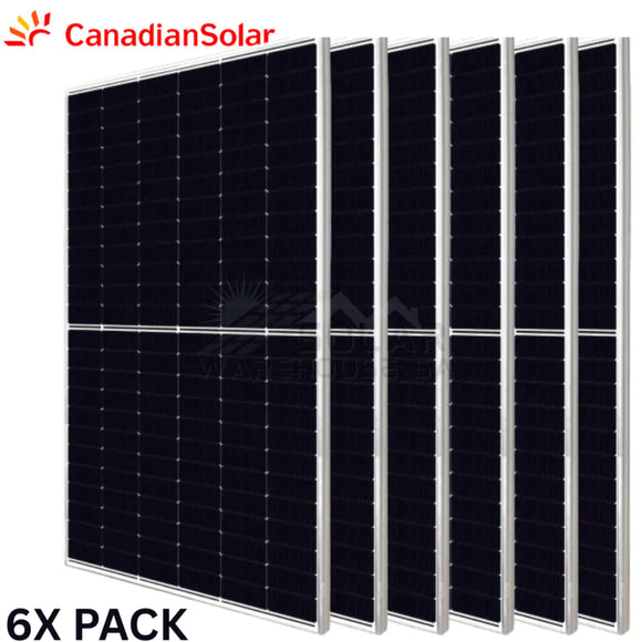 Canadian 585w Bifacial Solar Panel Mono N-Type TOPCon (6 PACK)