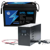 Ecco Pure Sine Wave Lithium Battery Loadshedding Budget Combo 2000 Watt Hybrid Inverter 100 AH Lithium Battery