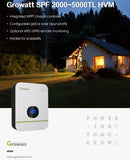 Growatt Hybrid Inverter 24V 3KW Inverter Pure Sine Wave SPF 3000TL HVM-24+ Wifi Dongle