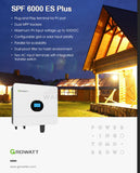 GROWATT OFF-GRID SOLAR INVERTER 6KW 48VDC SPF6000ES PLUS
