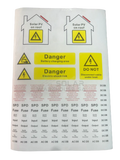 SOLAR INSTALLATION STICKERS / LABELS