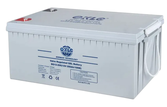 200ah 12v KLE-DG12-200. AGM deep cycle valve regulated gel battery German Tech